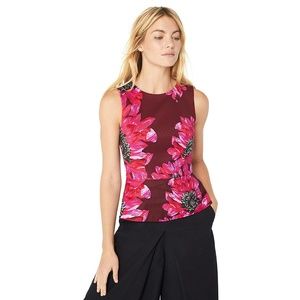 Trina Turk Milagro Peplum Top Alisa Azaleas Size 4